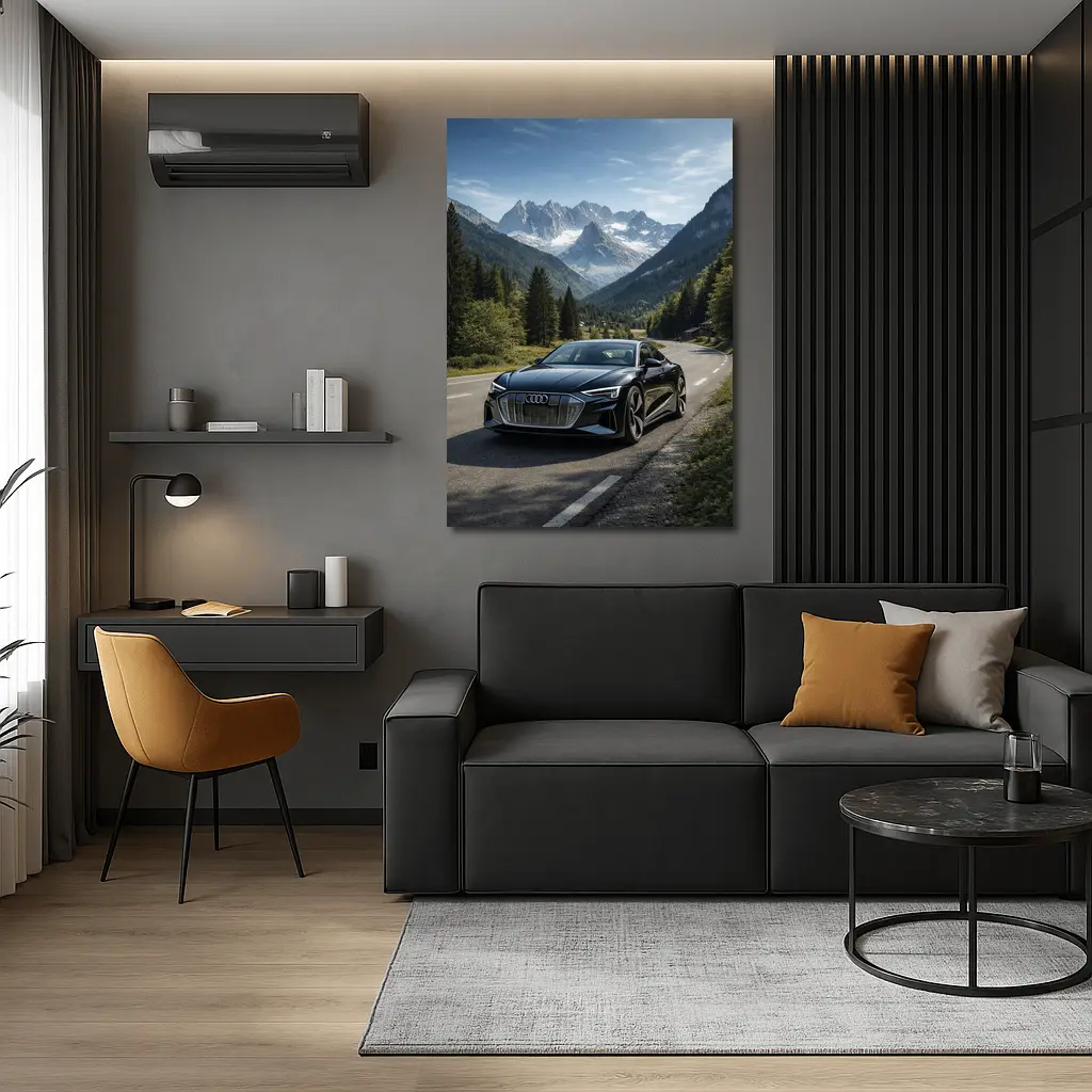 Audi E Tron GT Alpine Mountain Road – Wall Art