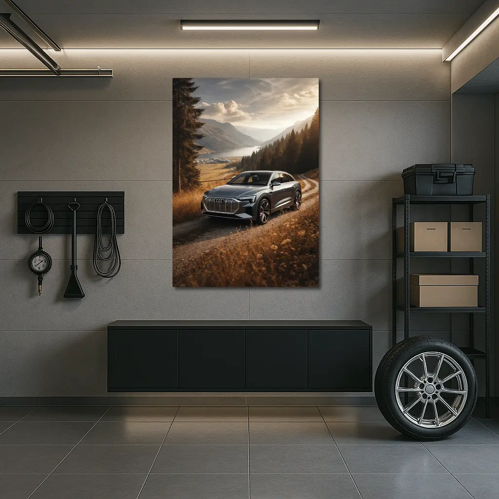 Audi E-Tron SUV Mountain Valley Road – Wall Art
