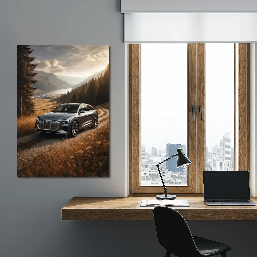 Audi E-Tron SUV Mountain Valley Road – Wall Art