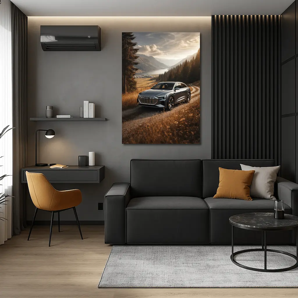 Audi E-Tron SUV Mountain Valley Road – Wall Art