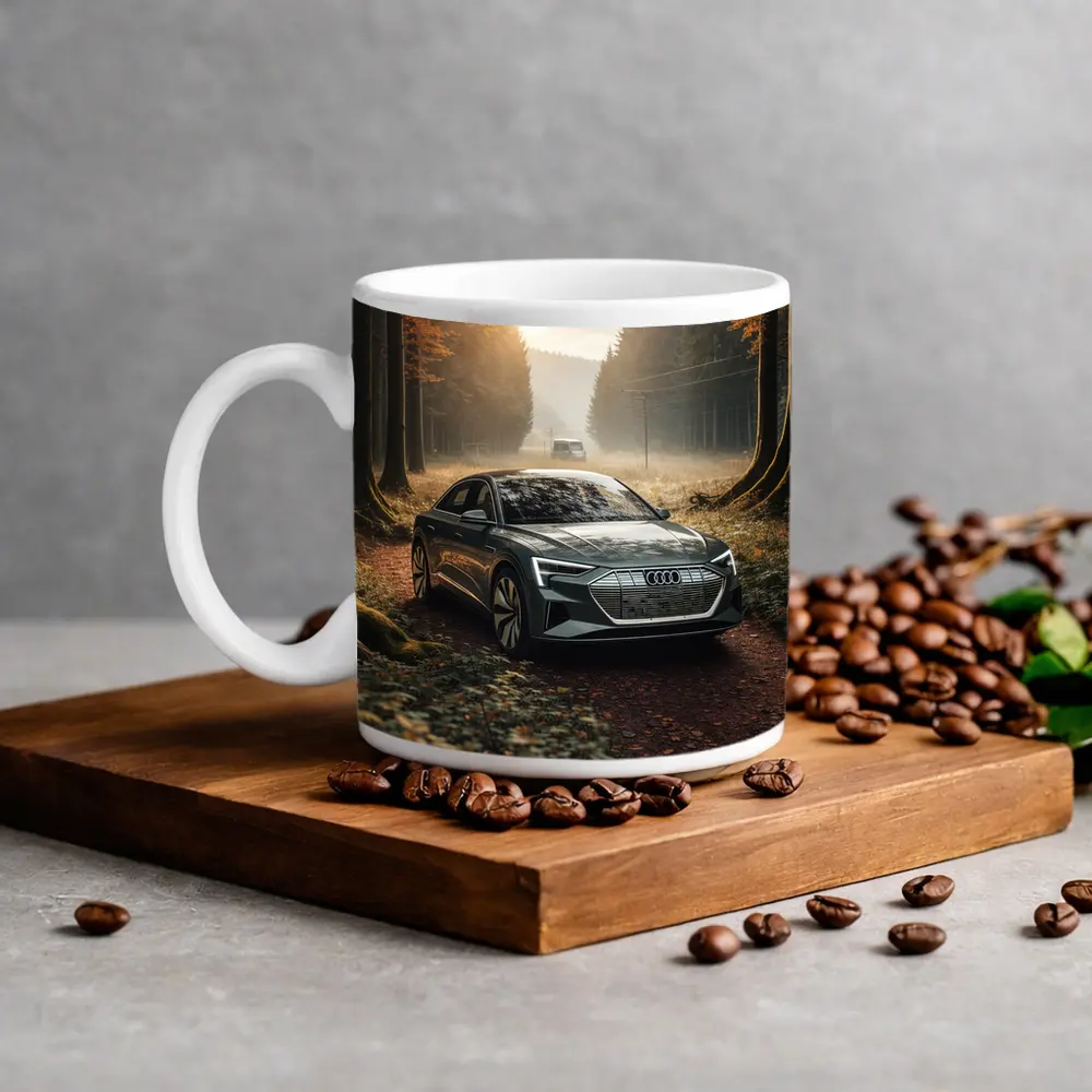 Audi E Tron Forest Road Morning Light – Mugs