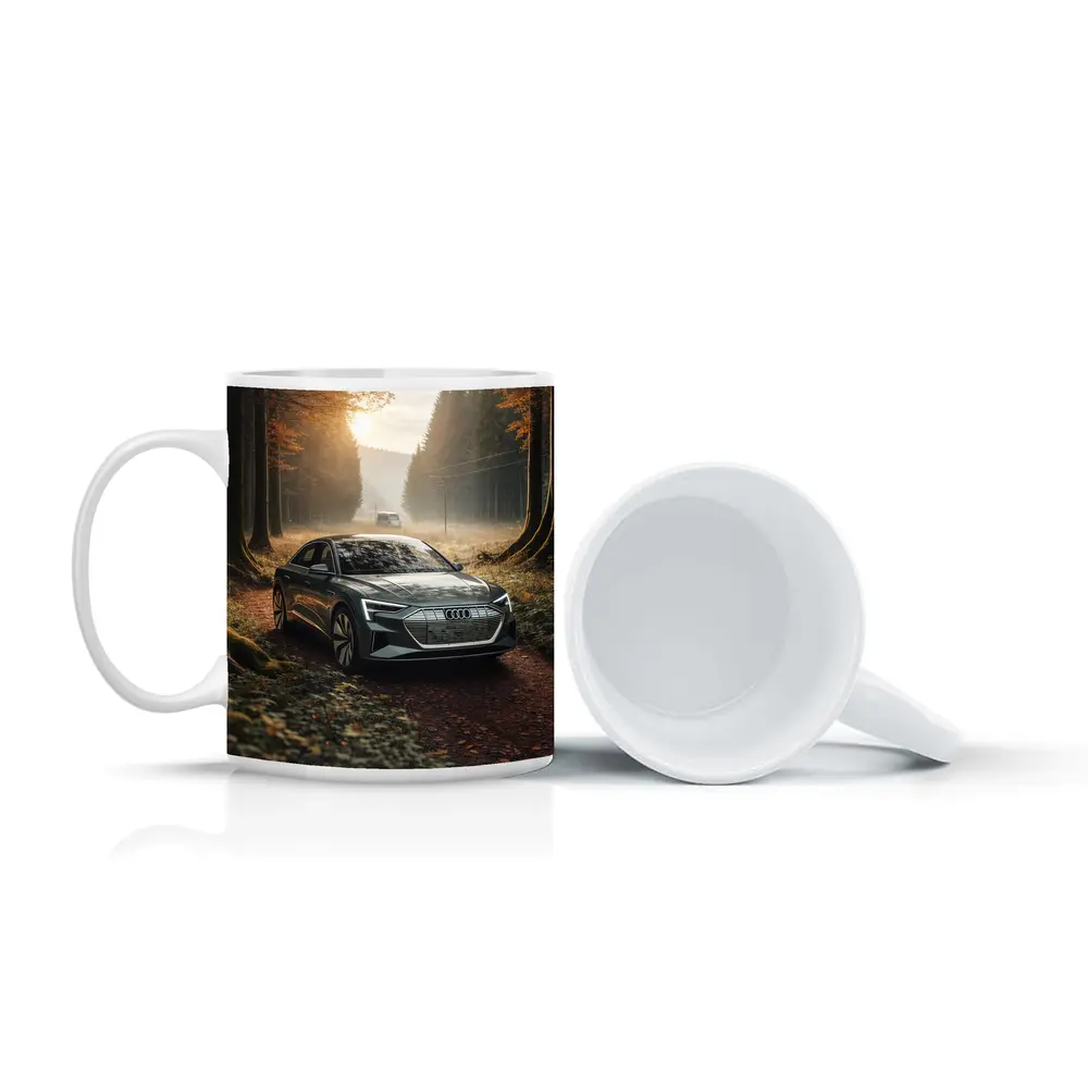 Audi E Tron Forest Road Morning Light – Mugs