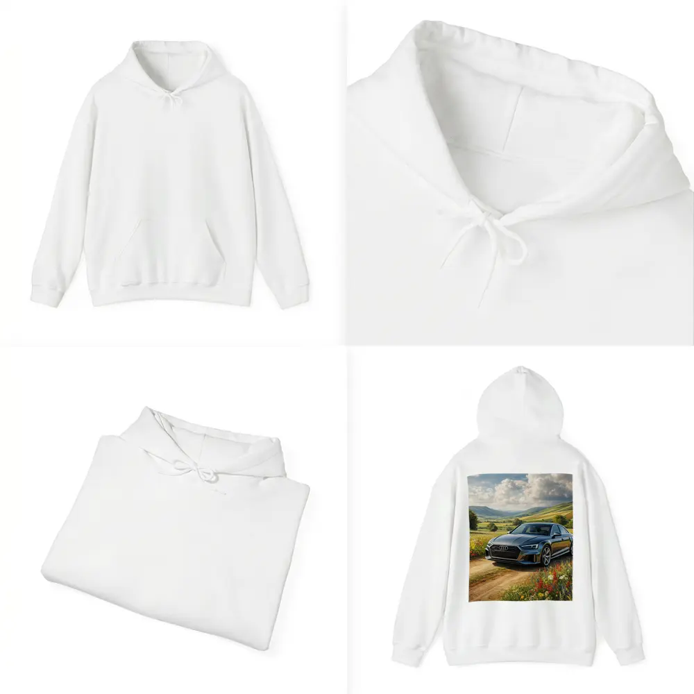 Audi A8 Sedan Countryside Wildflower Field – Hoodies