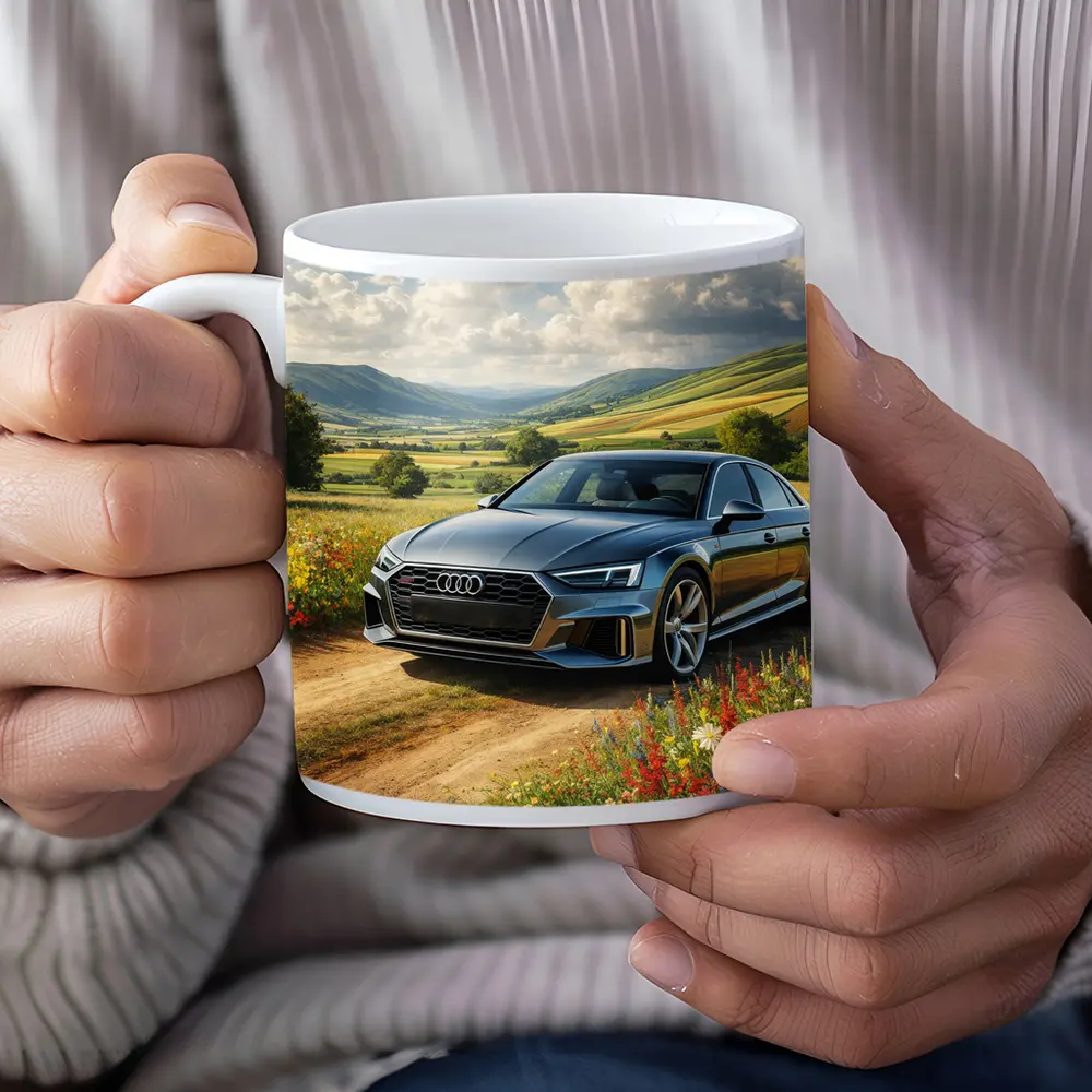 Audi A8 Sedan Countryside Wildflower Field – Mugs