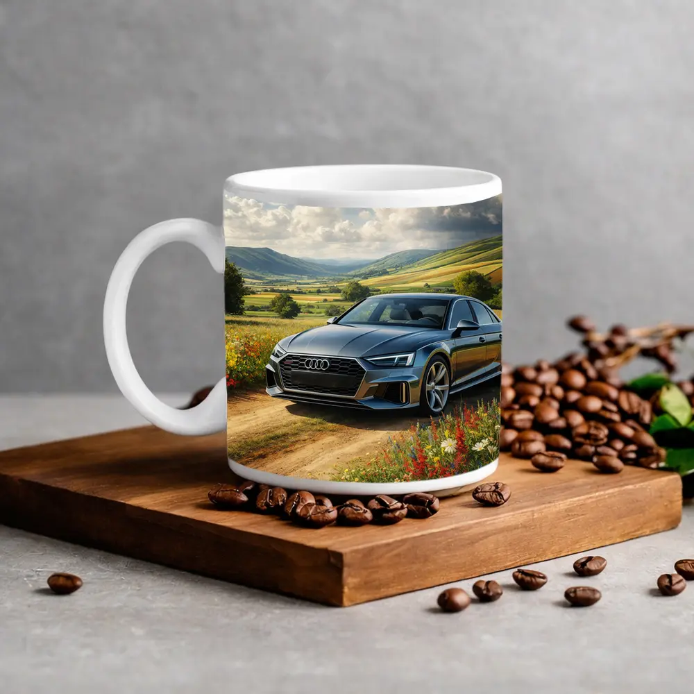 Audi A8 Sedan Countryside Wildflower Field – Mugs