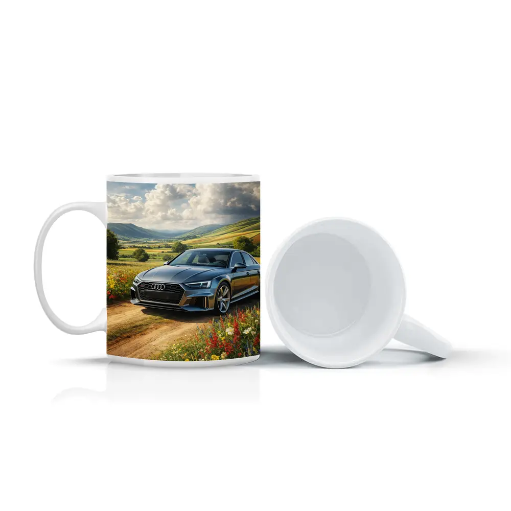 Audi A8 Sedan Countryside Wildflower Field – Mugs