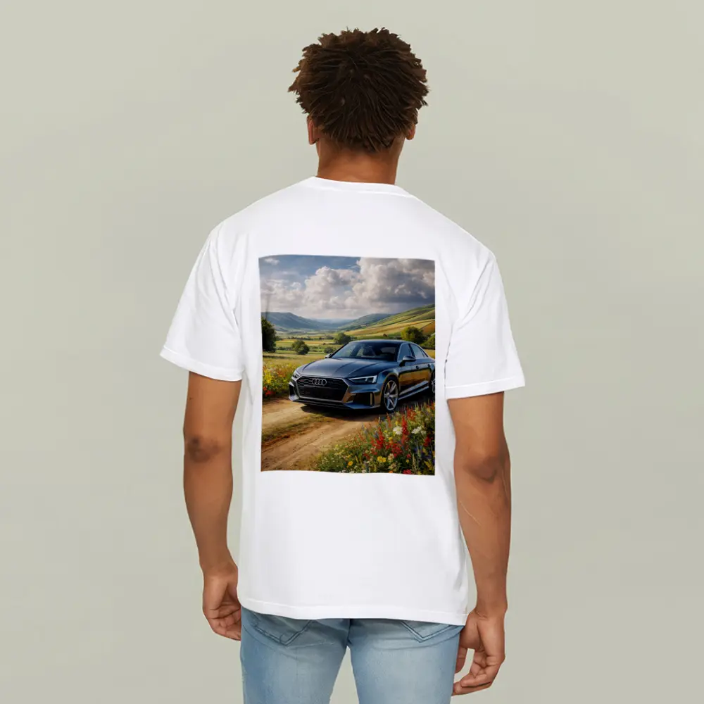 Audi A8 Sedan Countryside Wildflower Field – T-Shirts