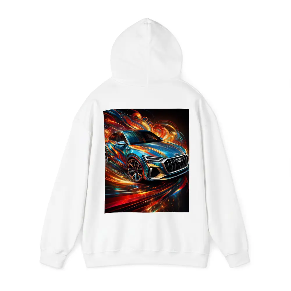 Audi Q8 Dynamic Abstract Swirling Flames Art – Hoodies
