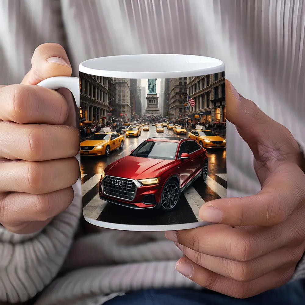 Audi Q8 Red SUV New York City – Mugs
