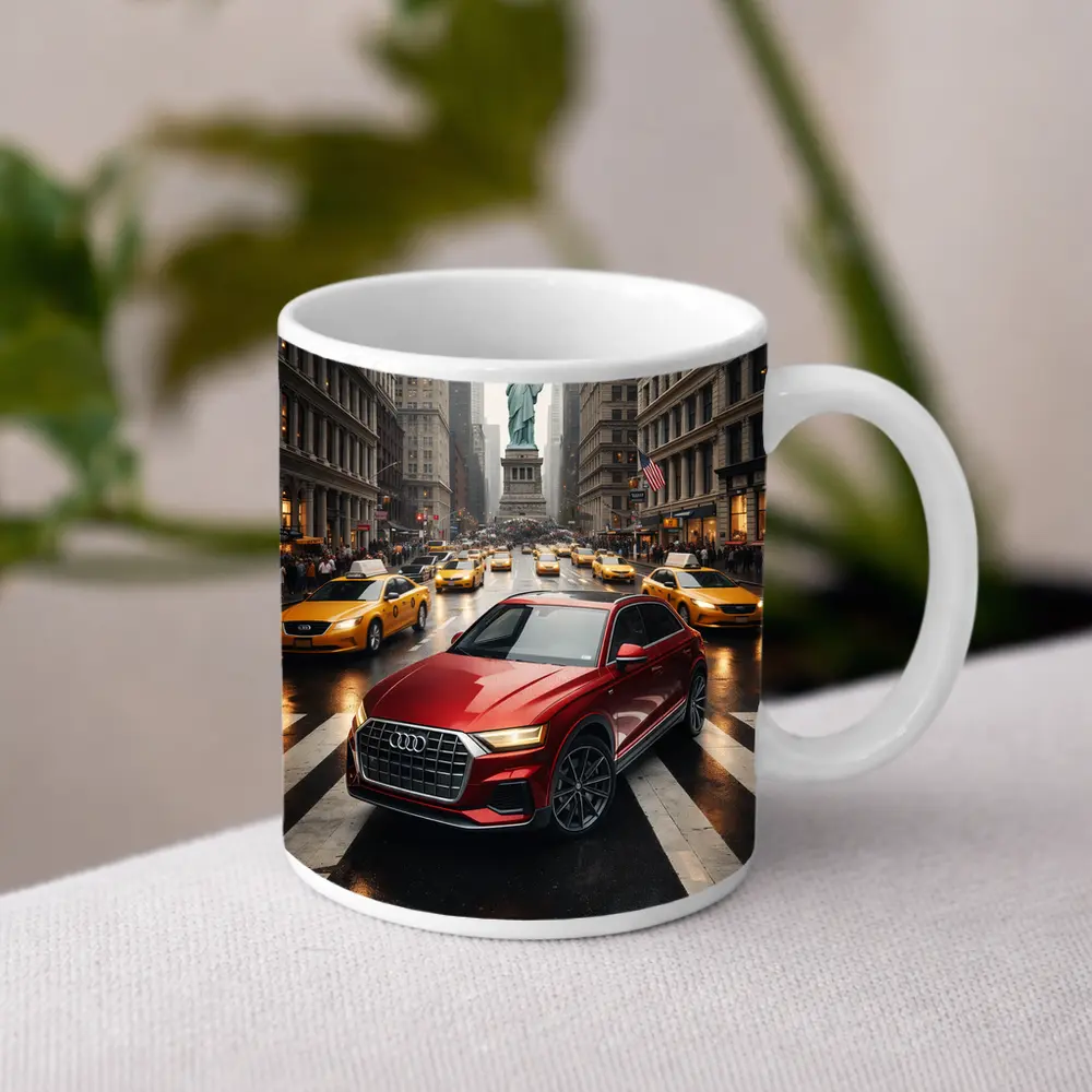 Audi Q8 Red SUV New York City – Mugs