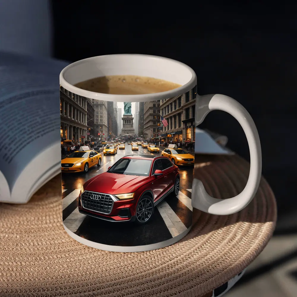 Audi Q8 Red SUV New York City – Mugs