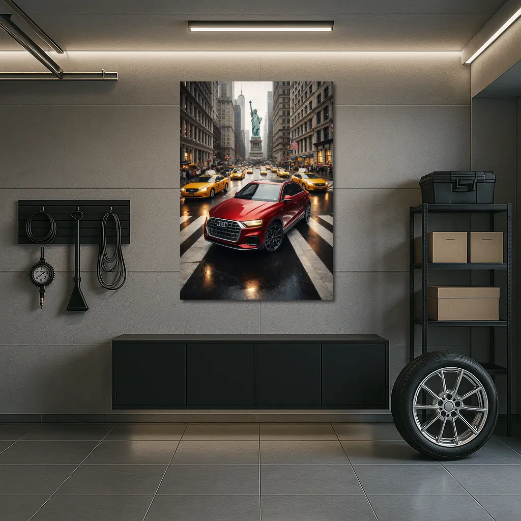 Audi Q8 Red SUV New York City – Wall Art
