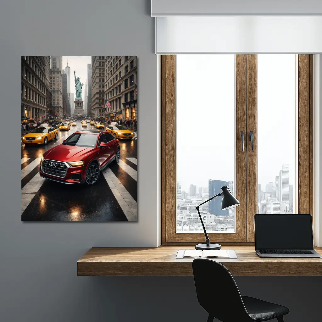 Audi Q8 Red SUV New York City – Wall Art