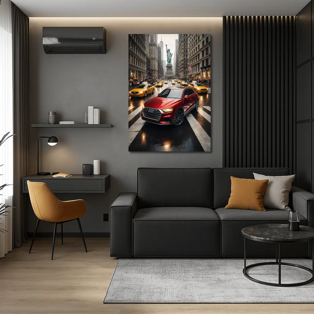 Audi Q8 Red SUV New York City – Wall Art