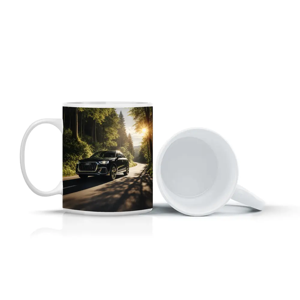 Audi Q3 Black SUV Forest Road Drive – Mugs