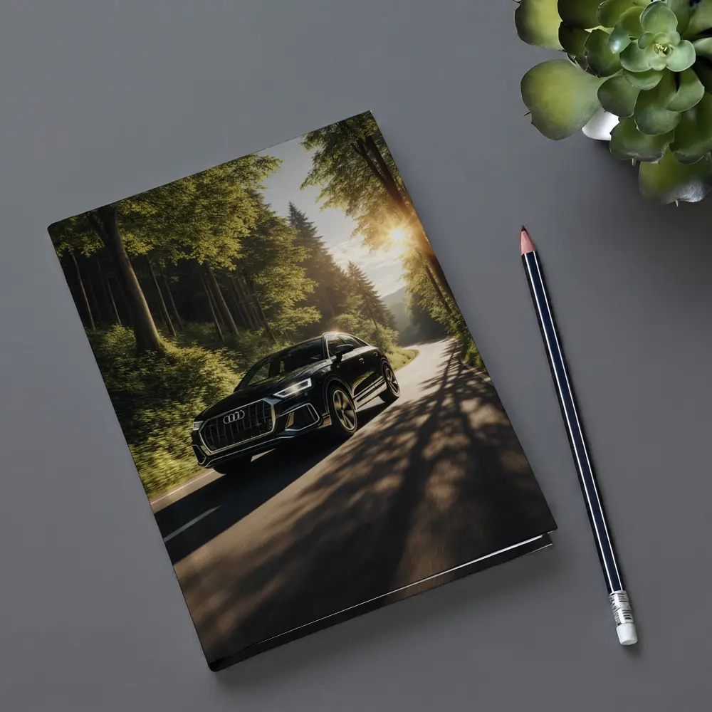 Audi Q3 Black SUV Forest Road Drive – Notebooks