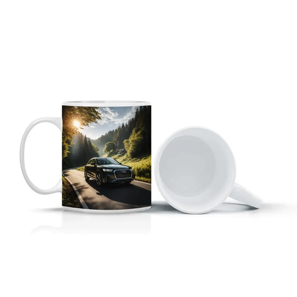 Audi Q3 Black SUV Forest Road Drive – Mugs