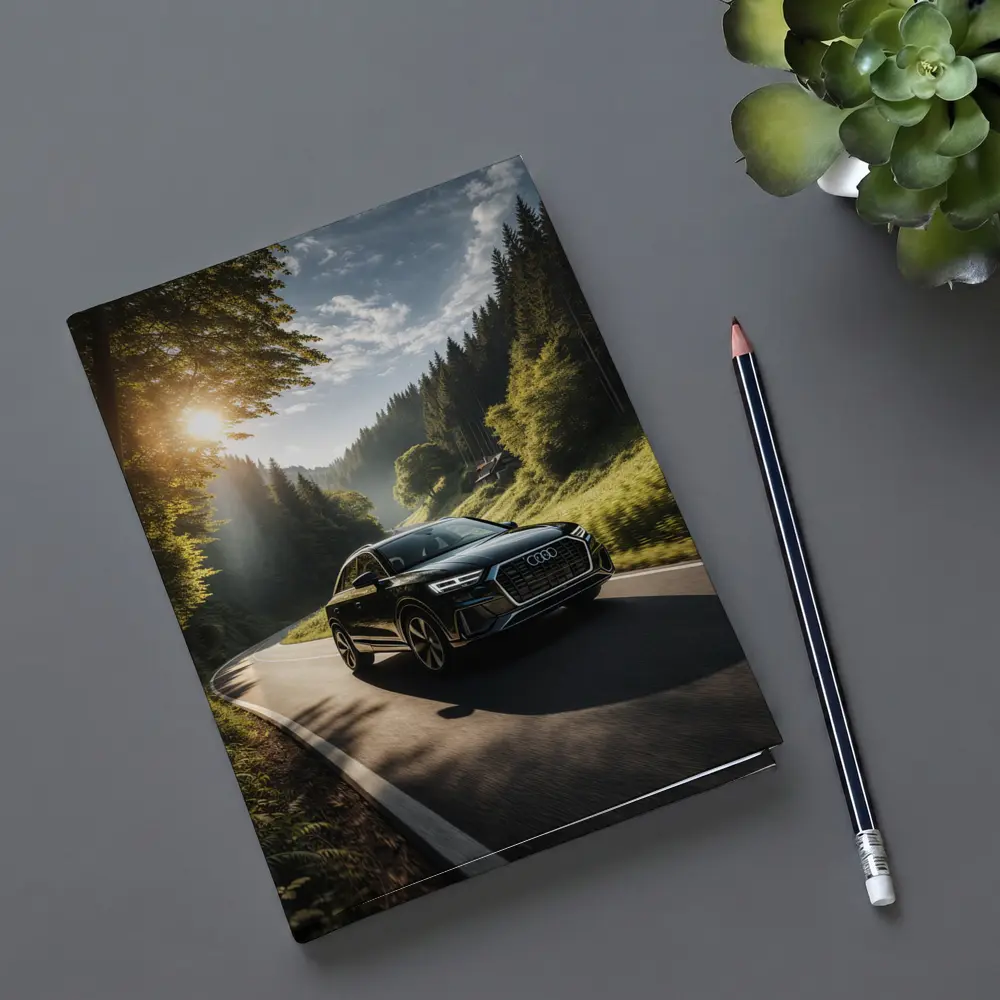 Audi Q3 Black SUV Forest Road Drive – Notebooks