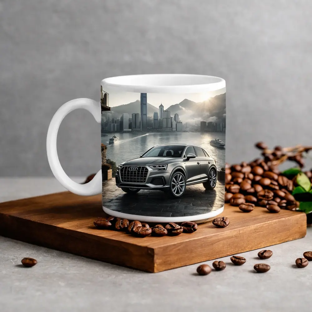 Audi Q7 SUV Hong Kong City Skyline – Mugs