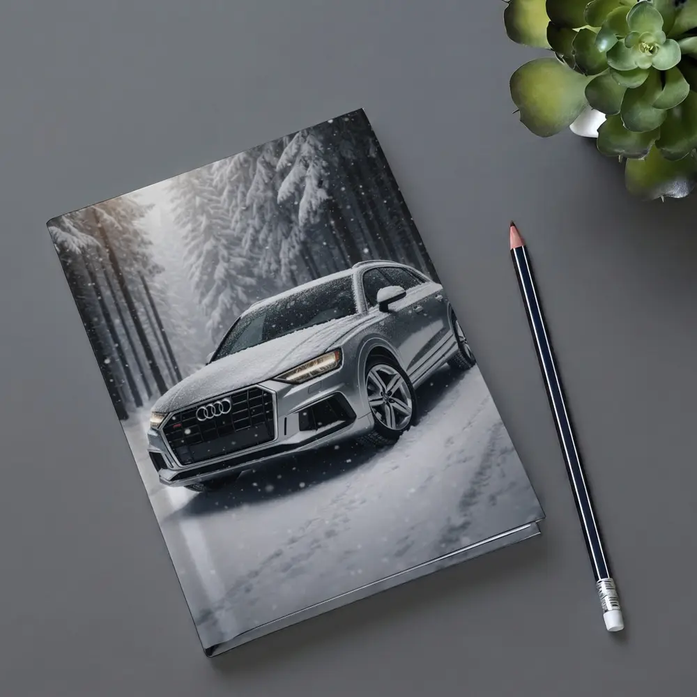 Audi Q7 Silver SUV Snowy Forest – Notebooks