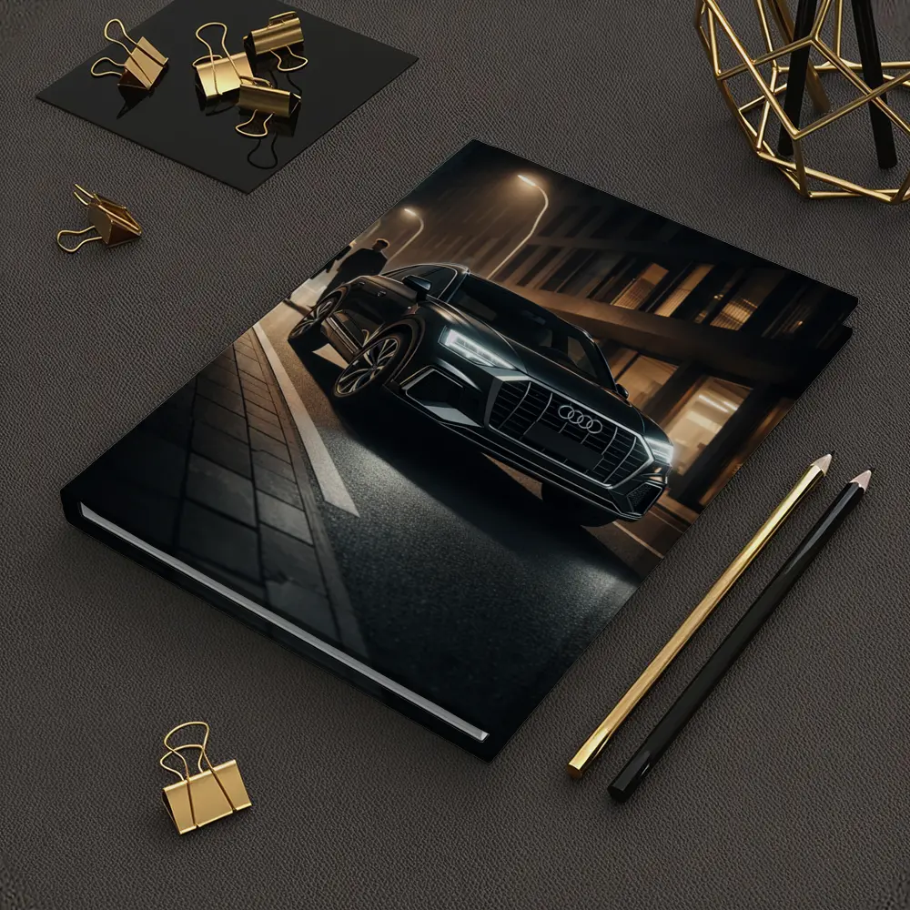 Audi Q3 Black SUV Night City Street – Notebooks