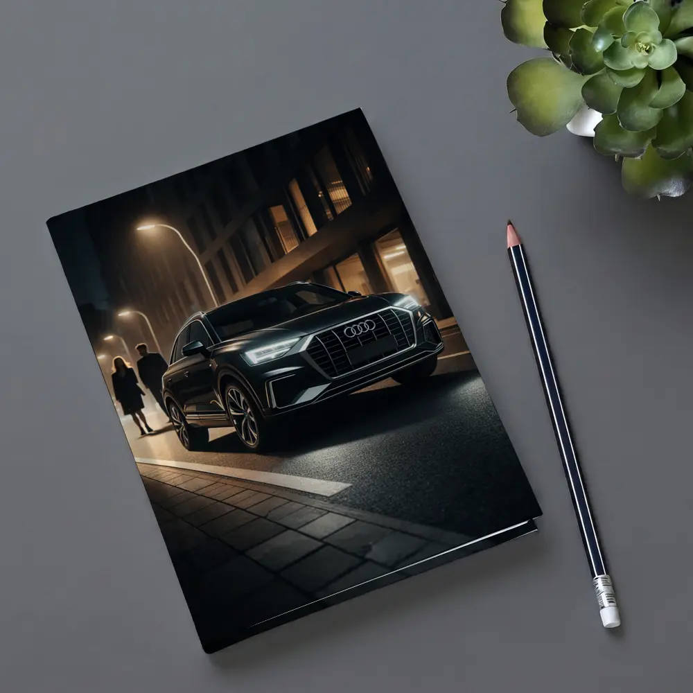 Audi Q3 Black SUV Night City Street – Notebooks