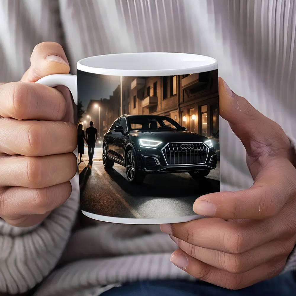 Audi Q3 Dark City Street Night Scene – Mugs