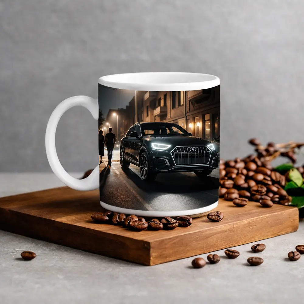 Audi Q3 Dark City Street Night Scene – Mugs