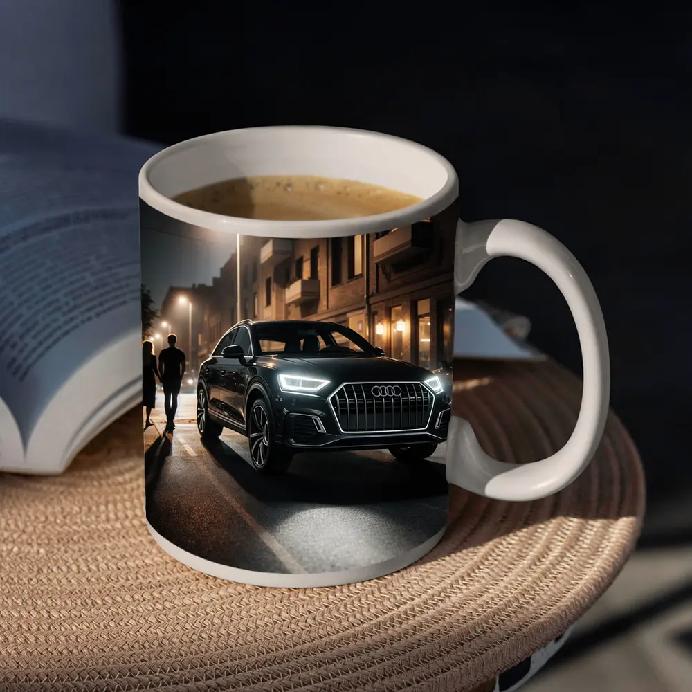 Audi Q3 Dark City Street Night Scene – Mugs