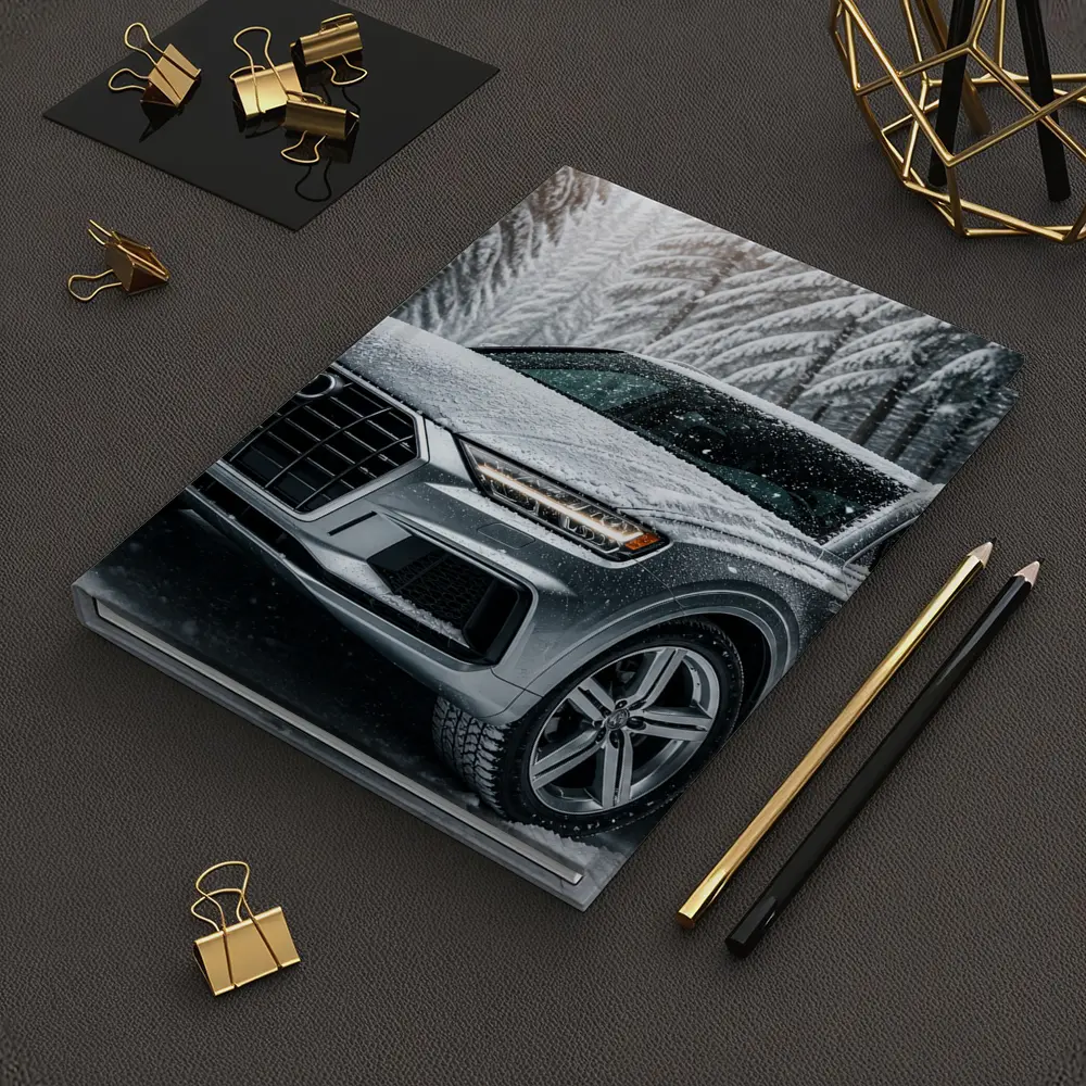 Audi Q7 Silver SUV Snowy Forest – Notebooks