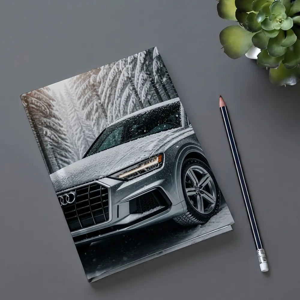 Audi Q7 Silver SUV Snowy Forest – Notebooks