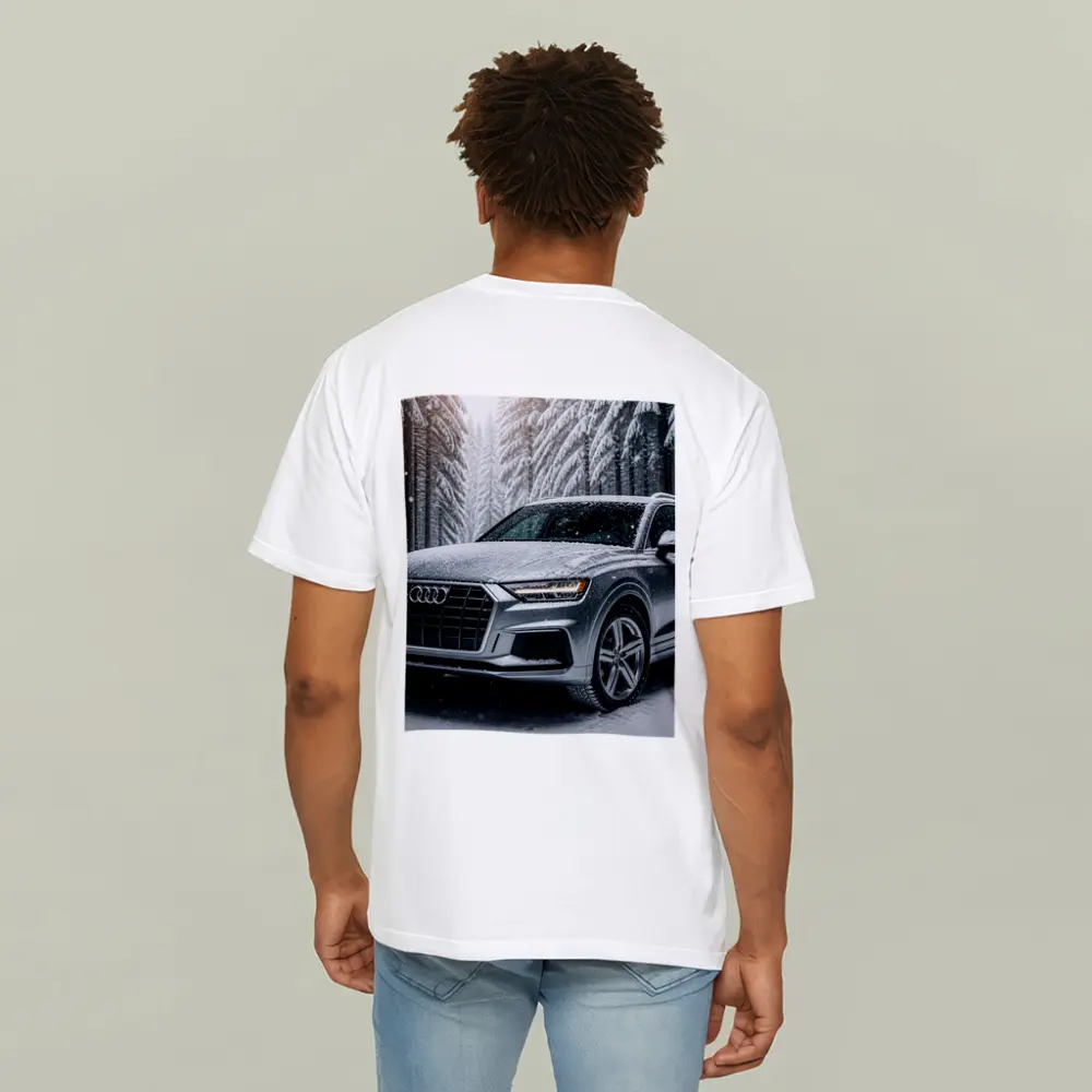 Audi Q7 Silver SUV Snowy Forest – T-Shirts