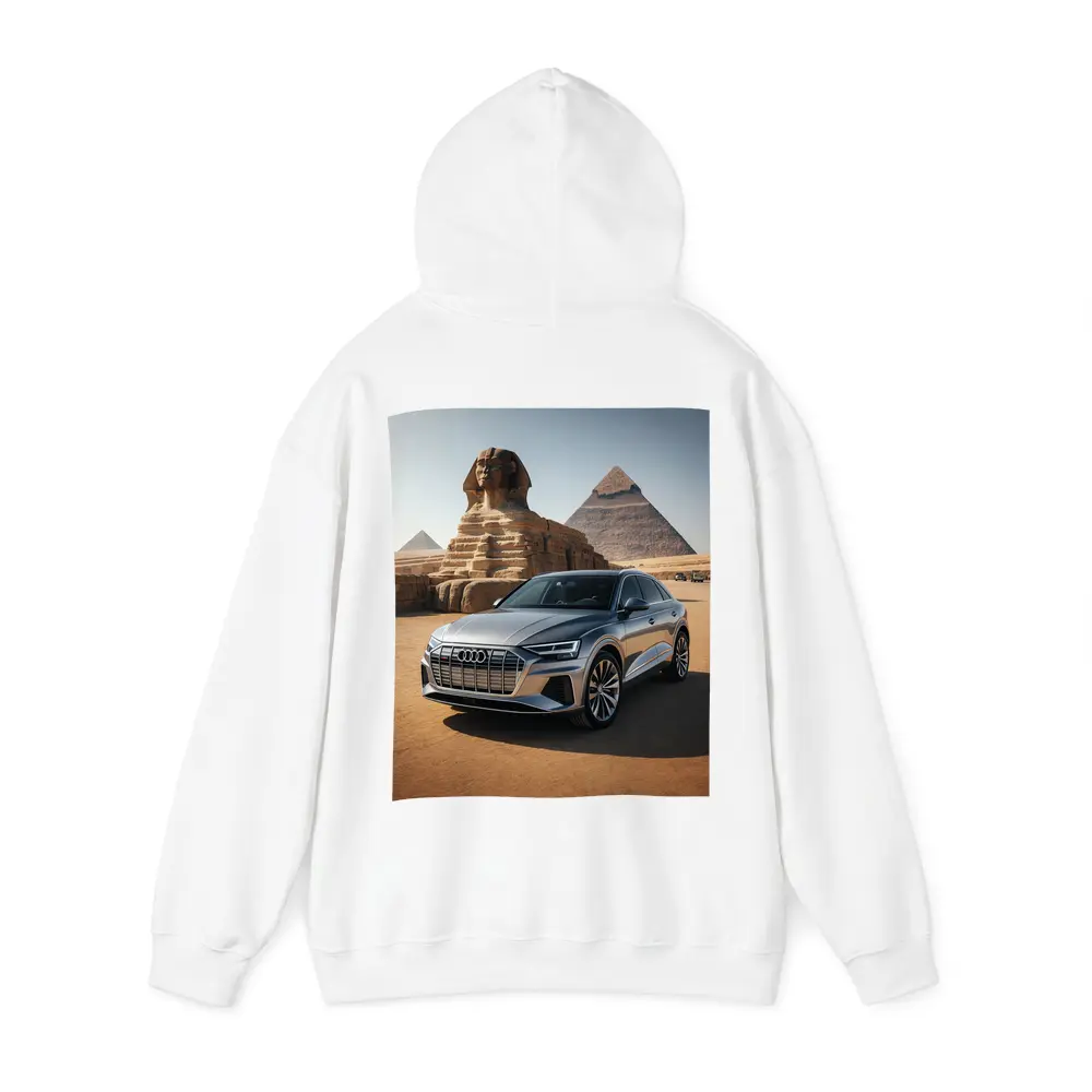 Audi Q8 Silver SUV Egypt Pyramids – Hoodies