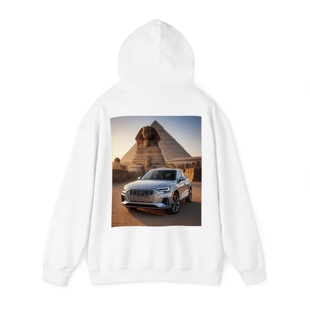 Audi Q8 Silver SUV Egypt Pyramids Sphinx – Hoodies