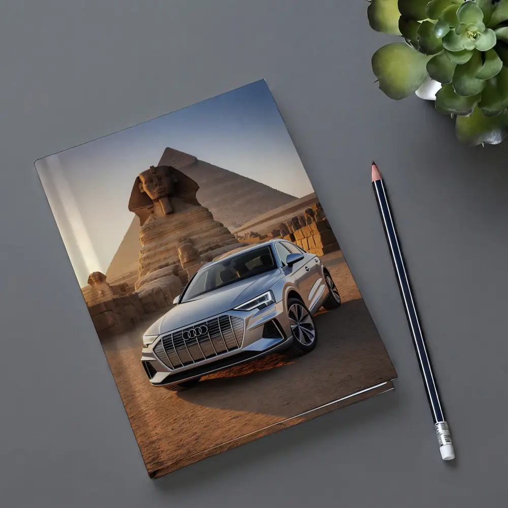 Audi Q8 Silver SUV Egypt Pyramids Sphinx – Notebooks