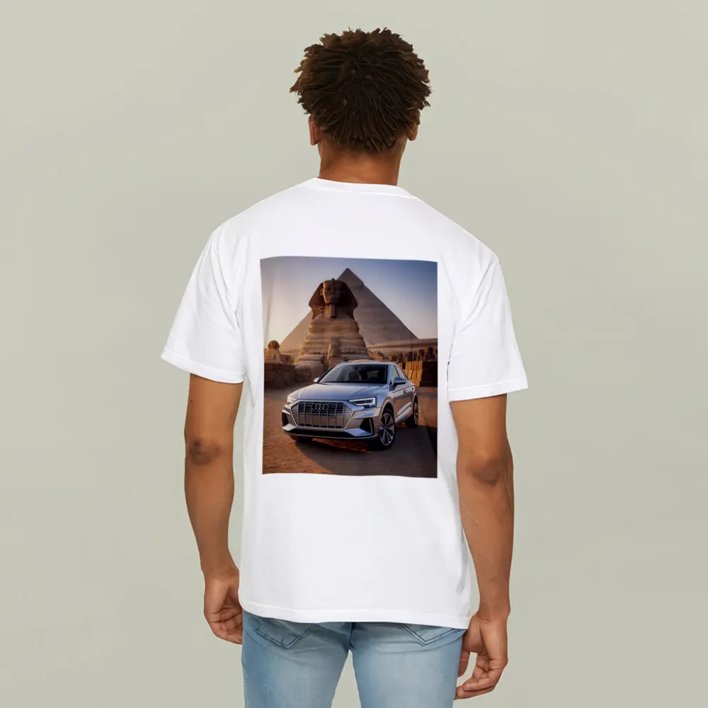 Audi Q8 Silver SUV Egypt Pyramids Sphinx – T-Shirts