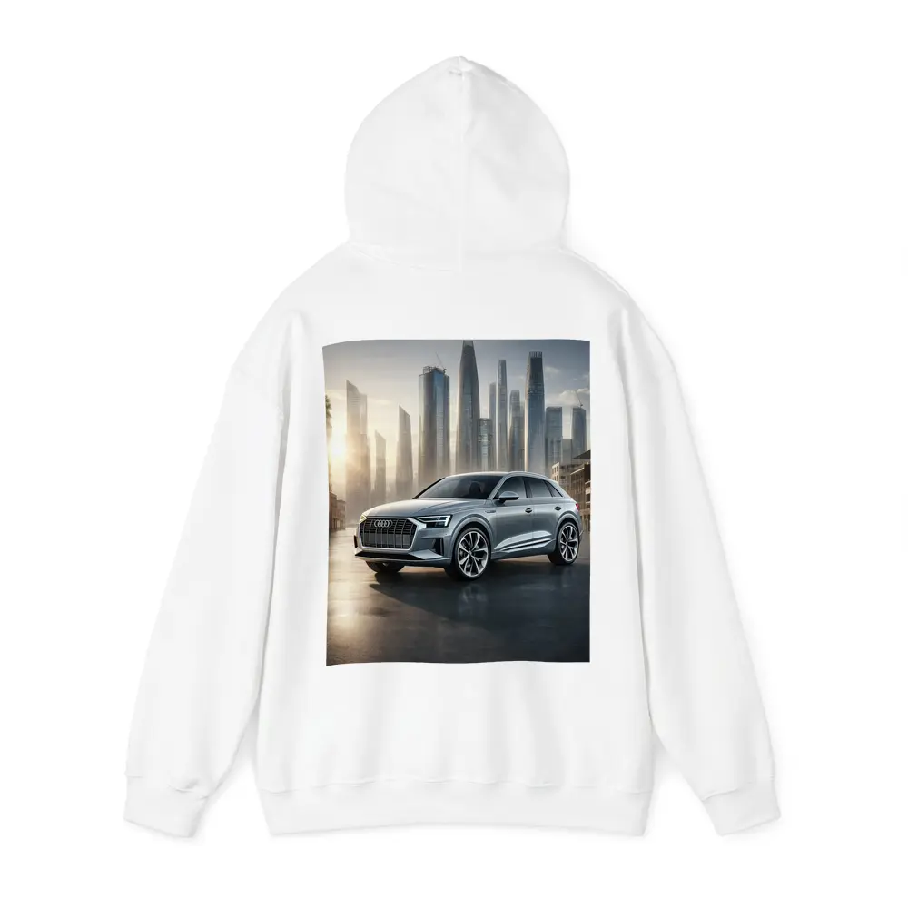 Audi Q8 Silver SUV City Skyline – Hoodies