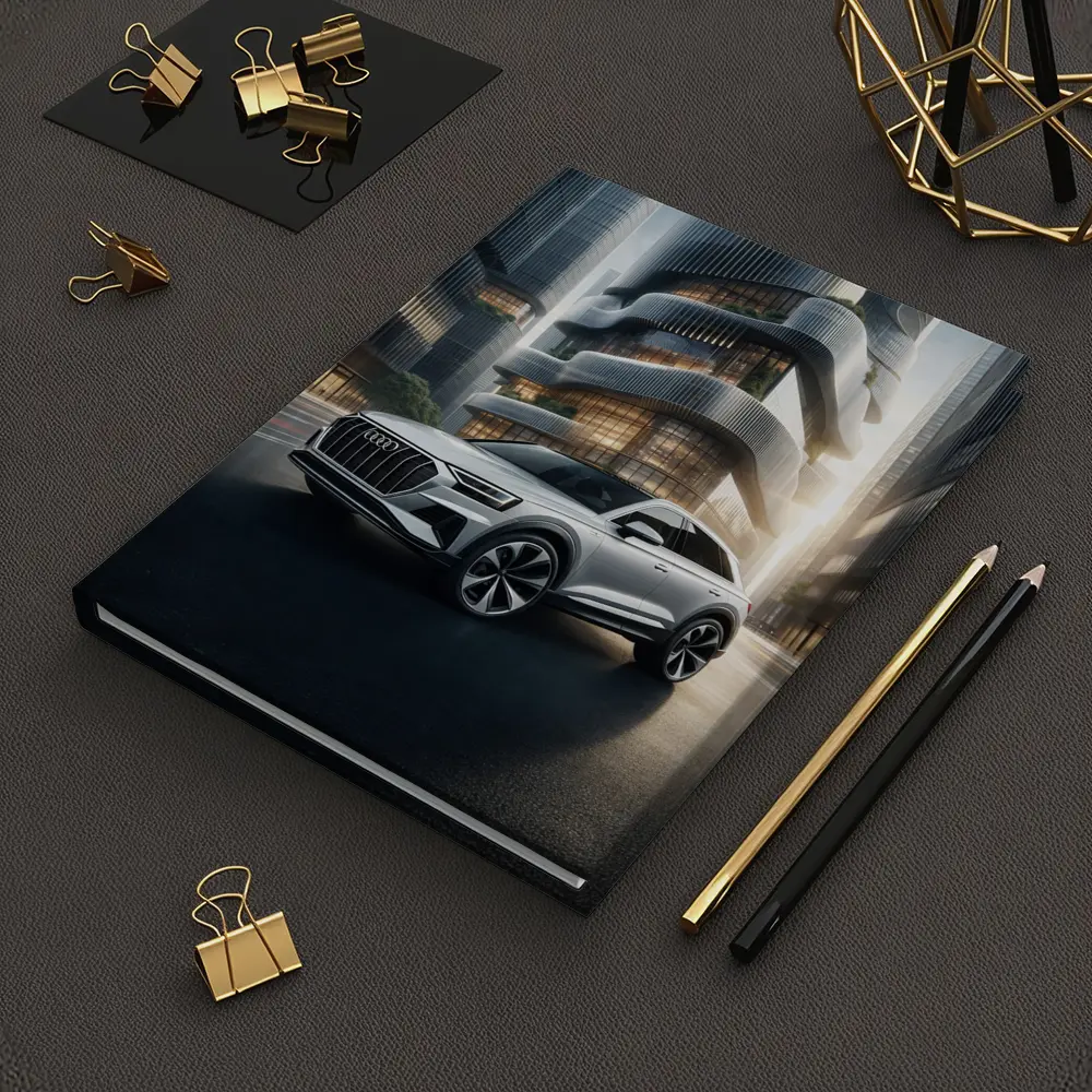 Audi Q8 White SUV Futuristic City – Notebooks