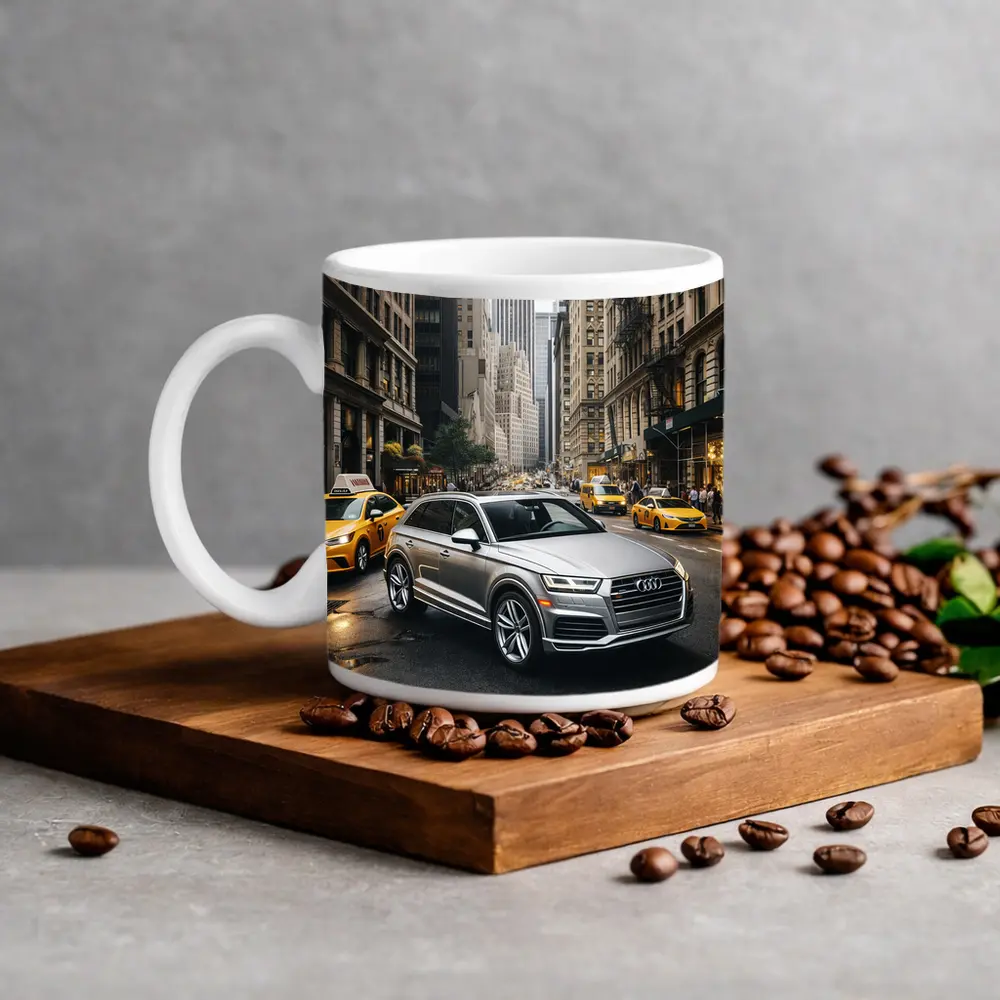Audi Q5 SUV on New York City Street – Mugs