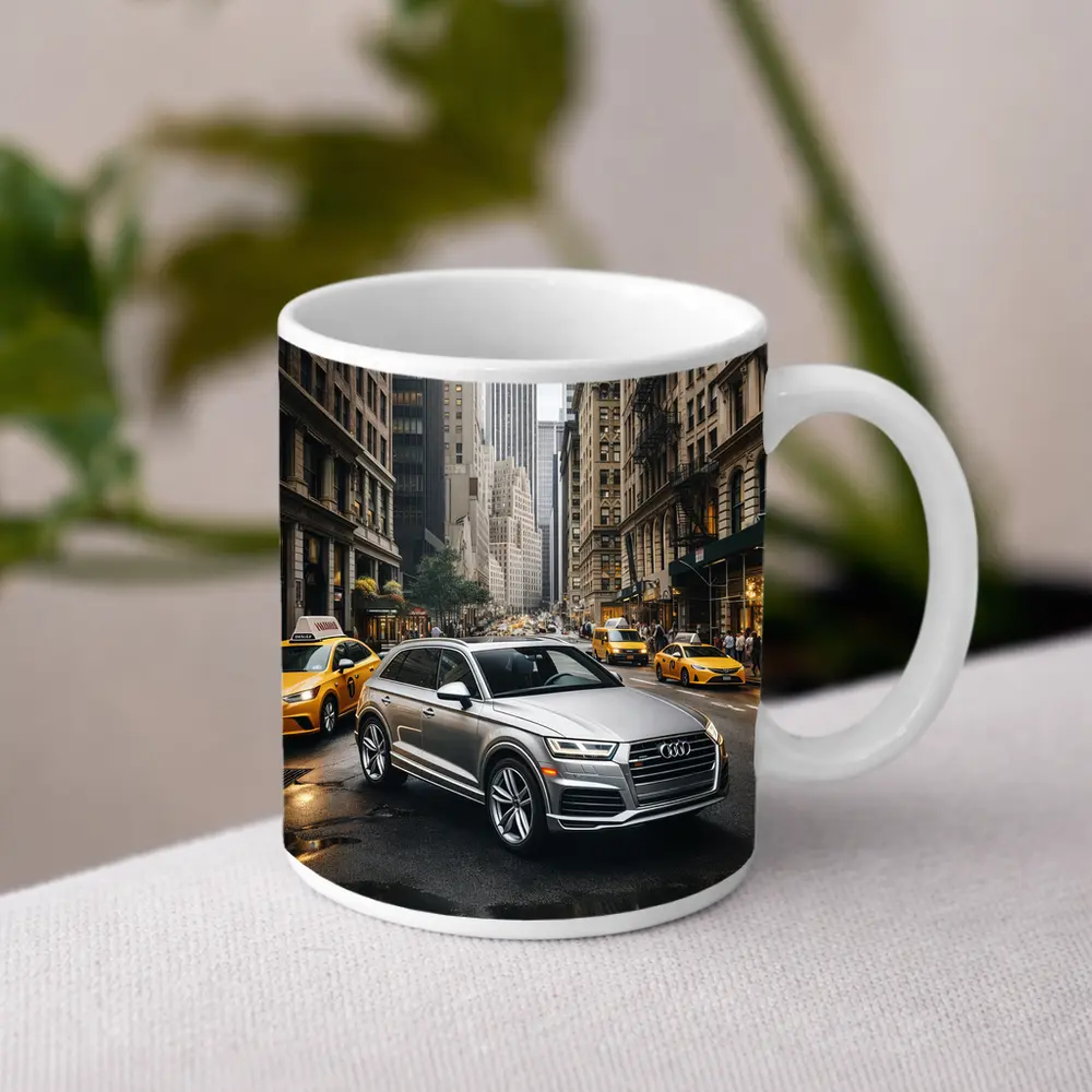 Audi Q5 SUV on New York City Street – Mugs