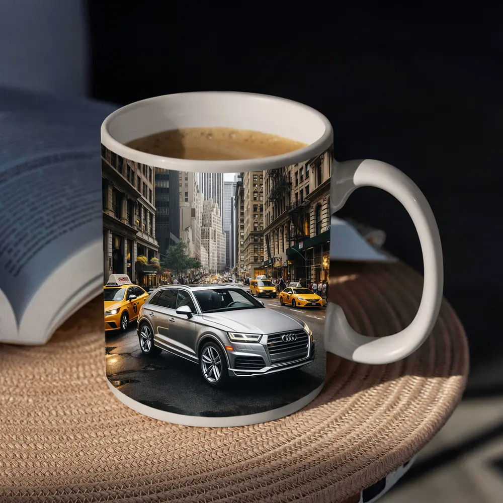 Audi Q5 SUV on New York City Street – Mugs