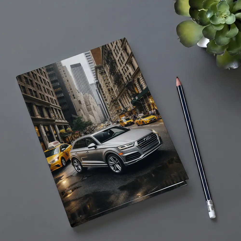 Audi Q5 SUV on New York City Street – Notebooks