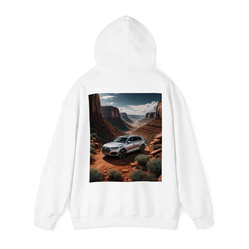 Audi Q7 Silver SUV Red Canyon Desert – Hoodies