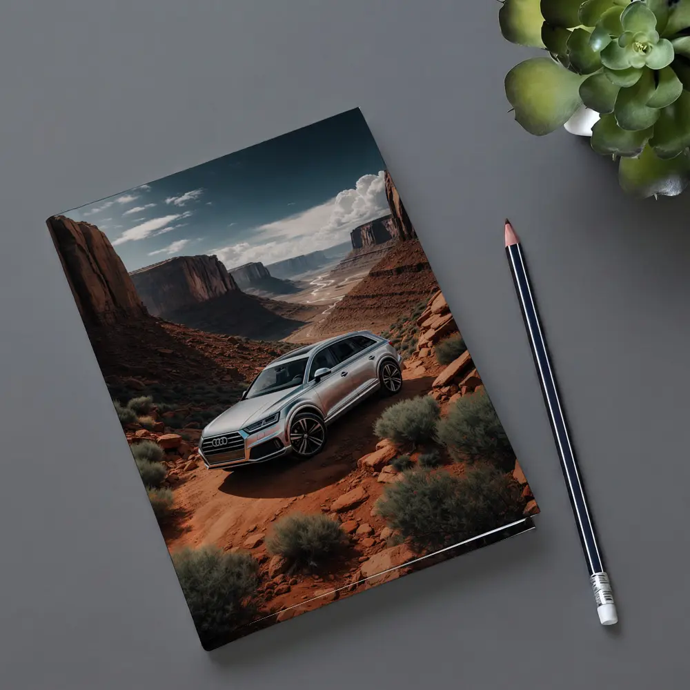 Audi Q7 Silver SUV Red Canyon Desert – Notebooks