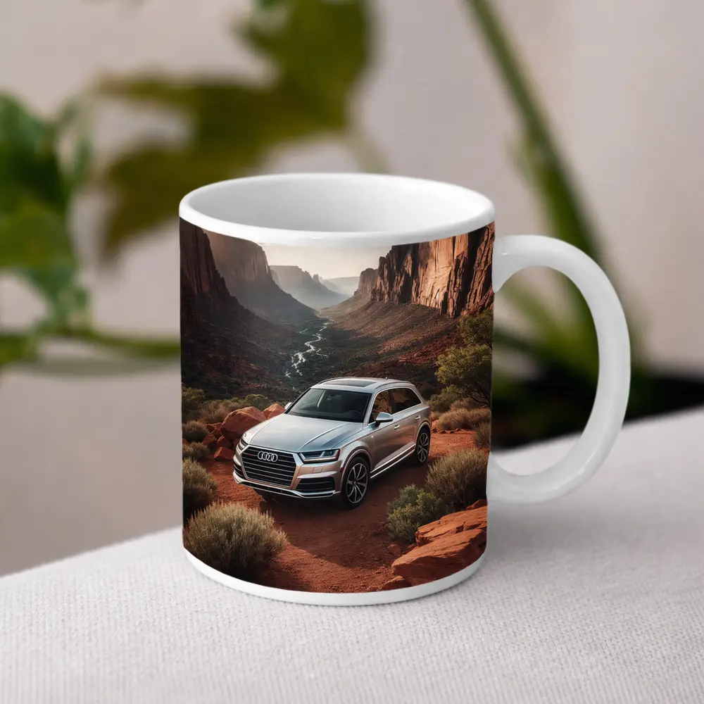 Audi Q7 Silver SUV Red Canyon – Mugs