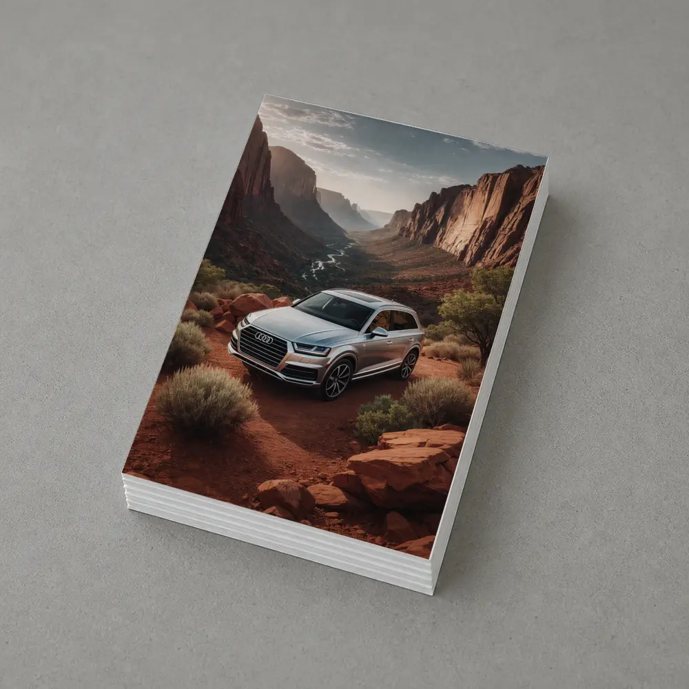 Audi Q7 Silver SUV Red Canyon – Postcards