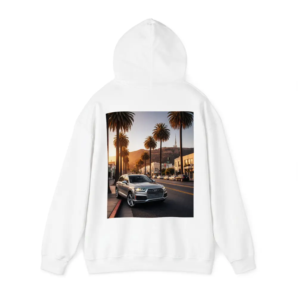 Audi Q7 Silver SUV Los Angeles Sunset – Hoodies