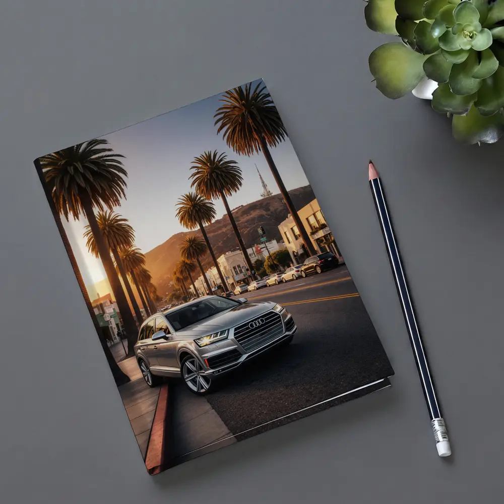 Audi Q7 Silver SUV Los Angeles Sunset – Notebooks