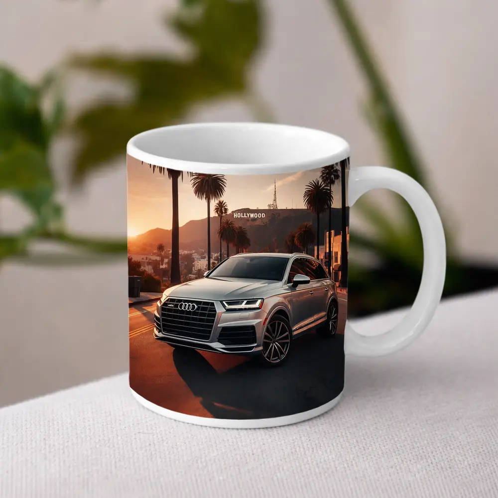 Audi Q7 Hollywood Sunset Palm Trees – Mugs