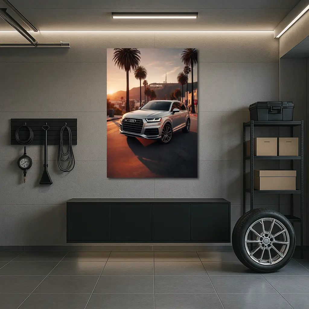 Audi Q7 Hollywood Sunset Palm Trees – Wall Art